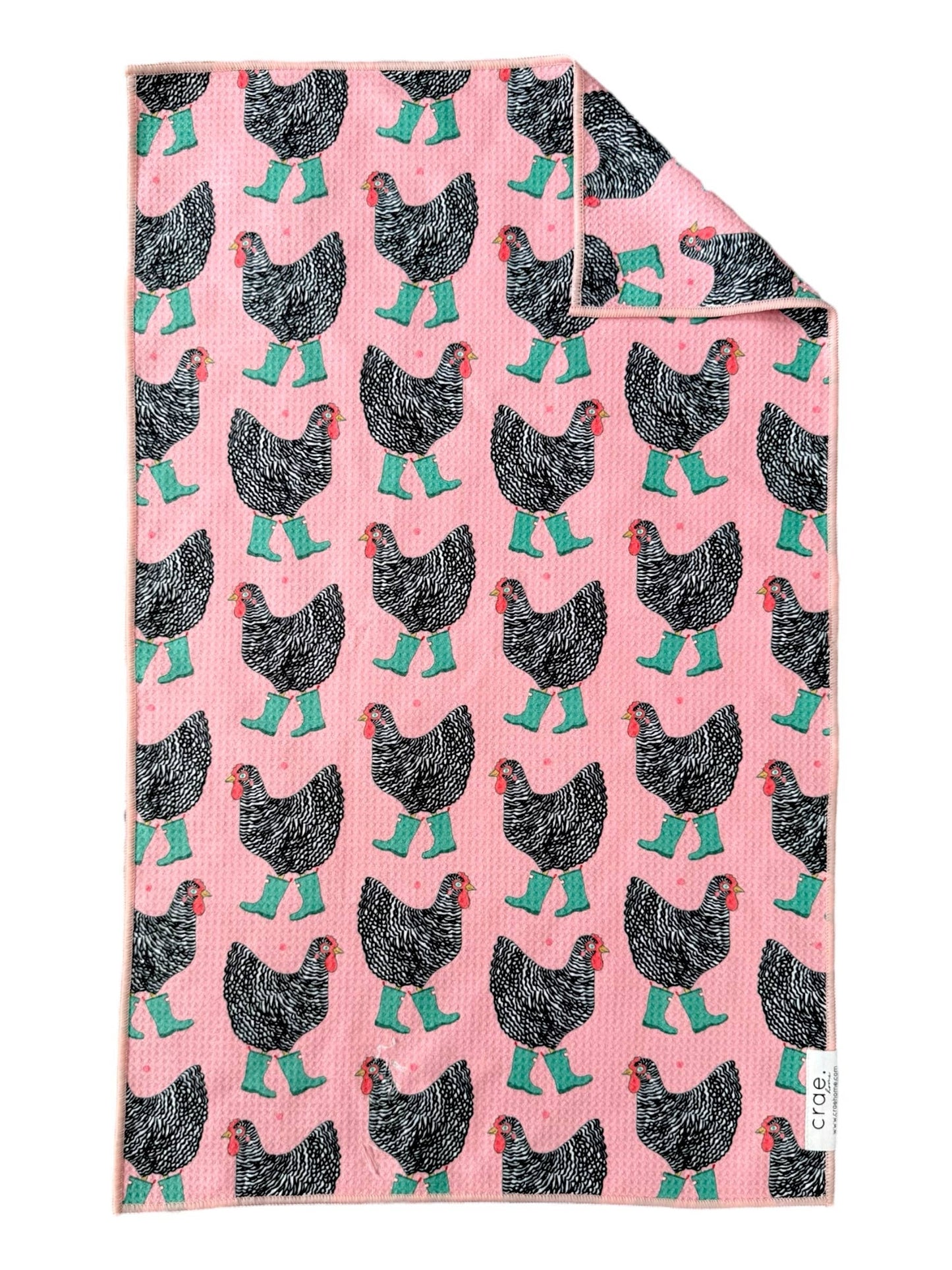Chick In Boots: Double-Sided Hand Towel: Light Pink / 17x27 in / Hand Towel