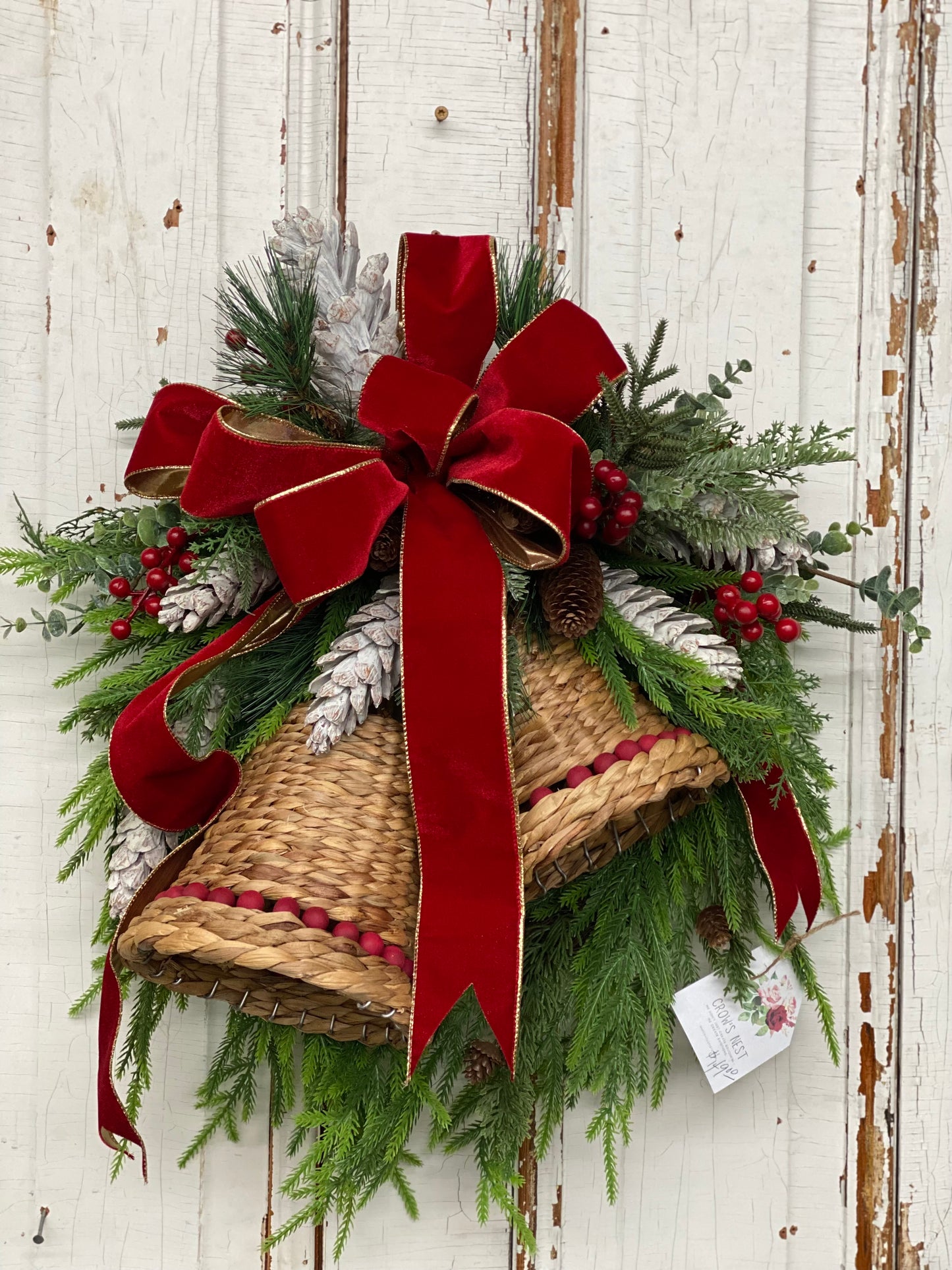 Wicker Bells Wreath