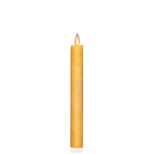 LED Taper Candle with Flickering Flame & Remote, 9" - Box/2: Tan