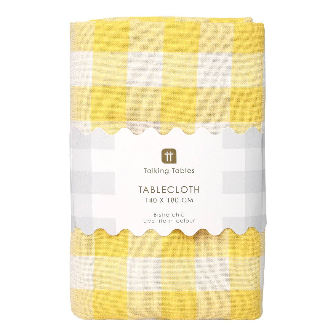 Yellow & White Gingham Tablecloth | Spring Tableware |