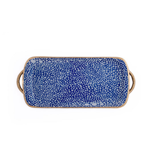 Shagreen Sasha Platter: Blue & White