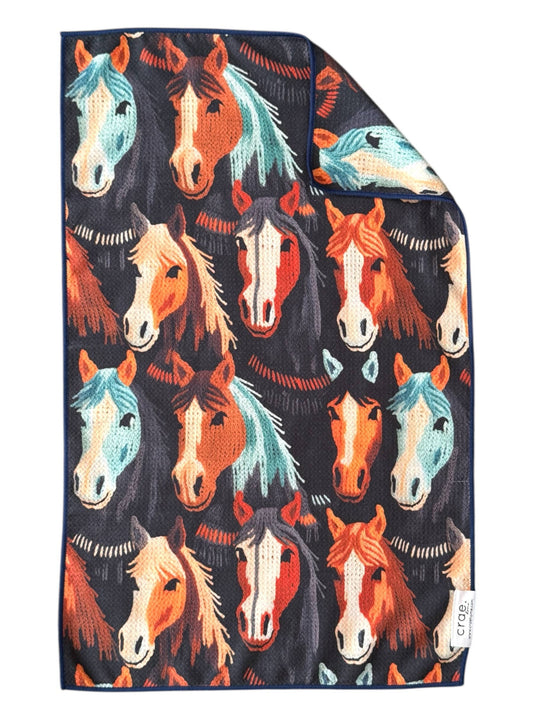 Laurice: Double-Sided Hand Towel: Blue / 17x27 in / Hand Towel