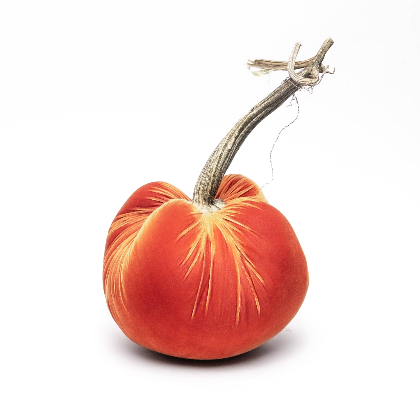 Persimmon Silk Velvet Pumpkin: 3"