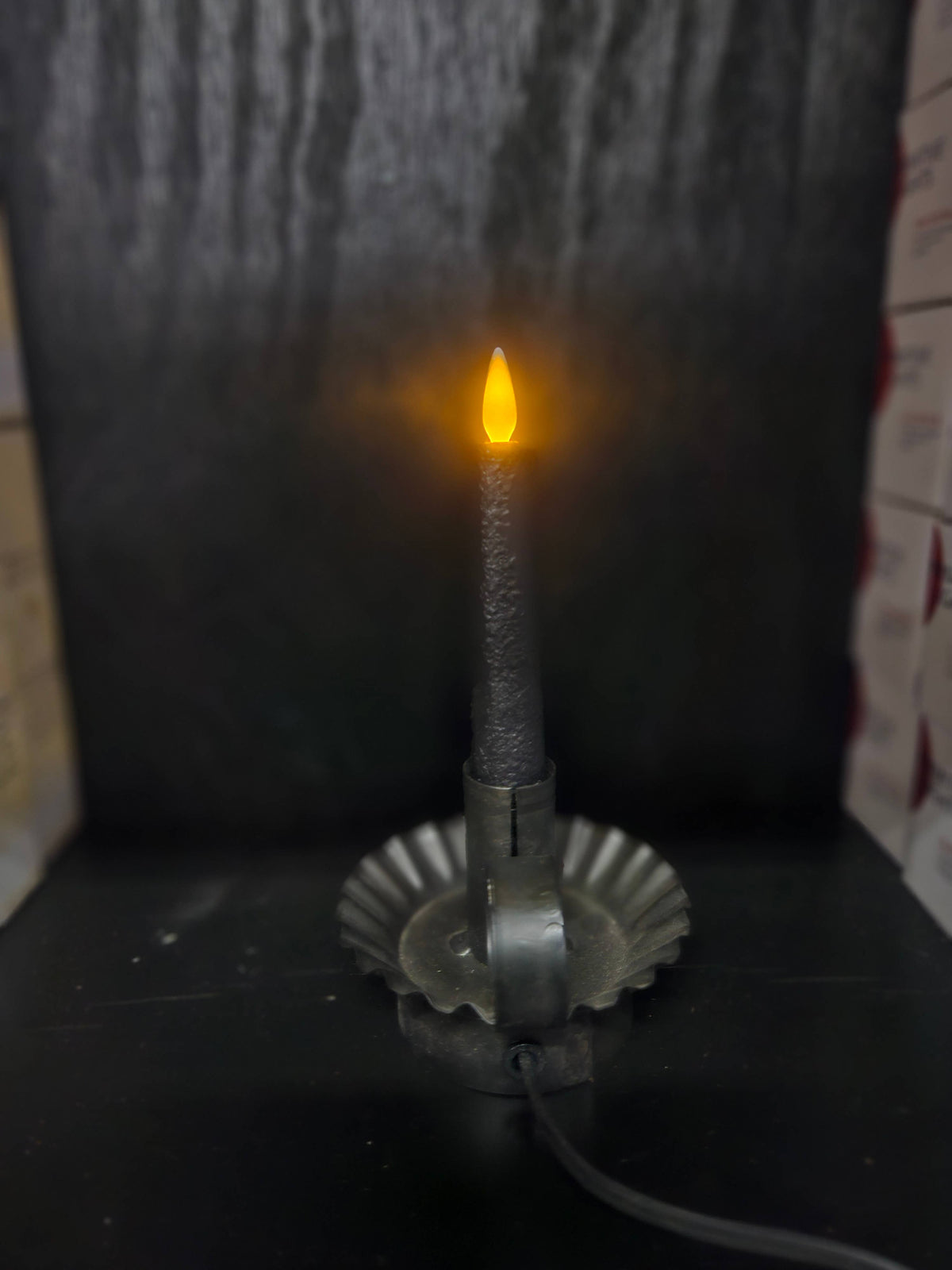 Wholesale Home Decor - Electric Moving Flame LED Candle 5.5in: Cream