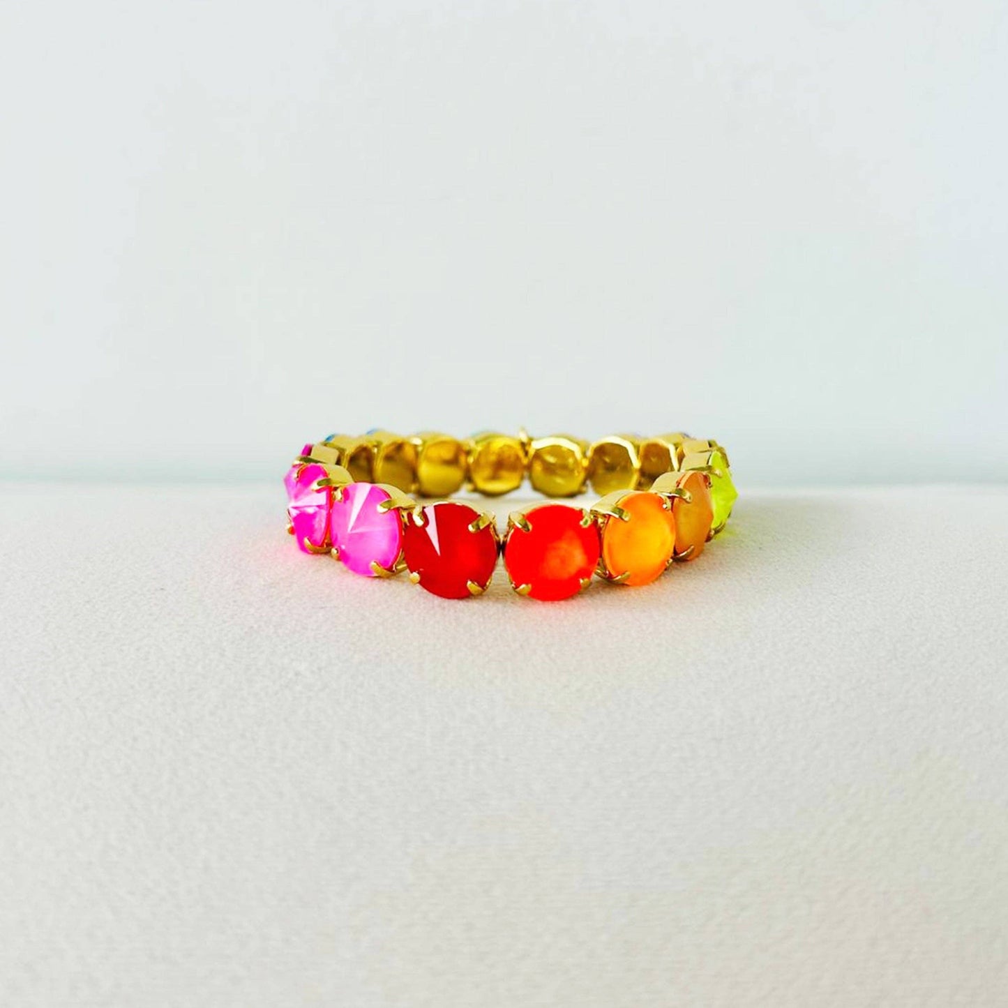 Croatia Stretch Bracelet in Mixes: Watermelon / Medium