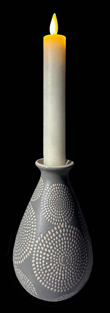 LED Taper Candle with Flickering Flame & Remote, 7" - Box/2: Tan