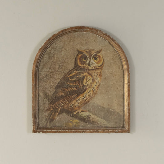ARCHED FRAME GREAT HORNED OWL PRINT