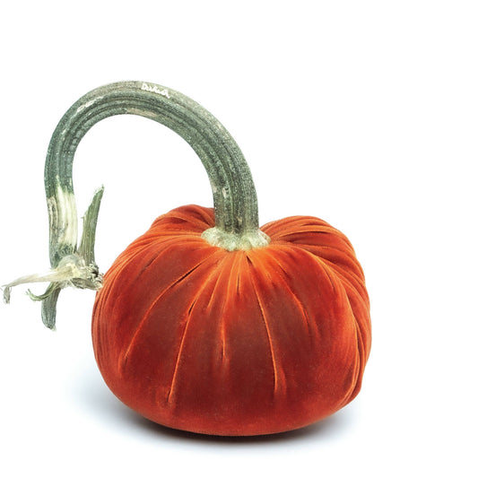 Apricot Silk Velvet Pumpkin: 8"