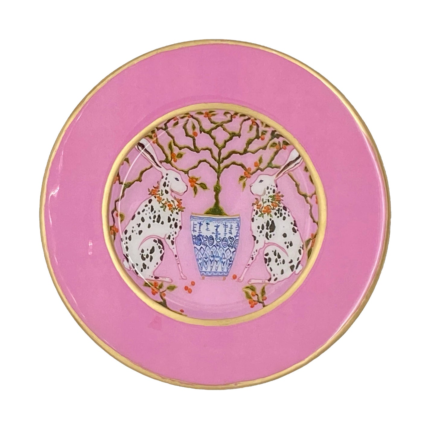 Bunnies Dessert Plate (4pk): Pink