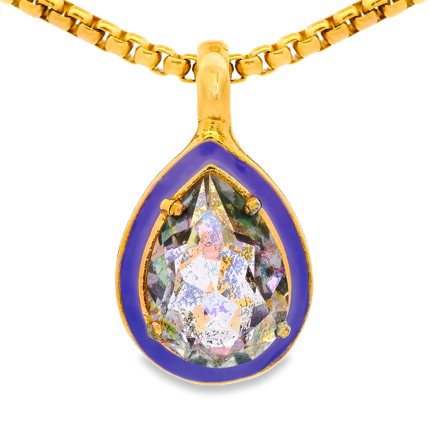Dakota Pendant Necklace: Jean Blue
