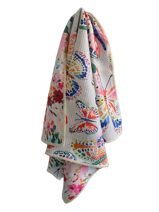 Floatie: Reversible Hand Towel: Cream/Pink / 19x29 in / Hand Towel