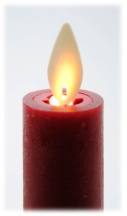 LED Taper Candle with Flickering Flame & Remote, 7" - Box/2: Tan