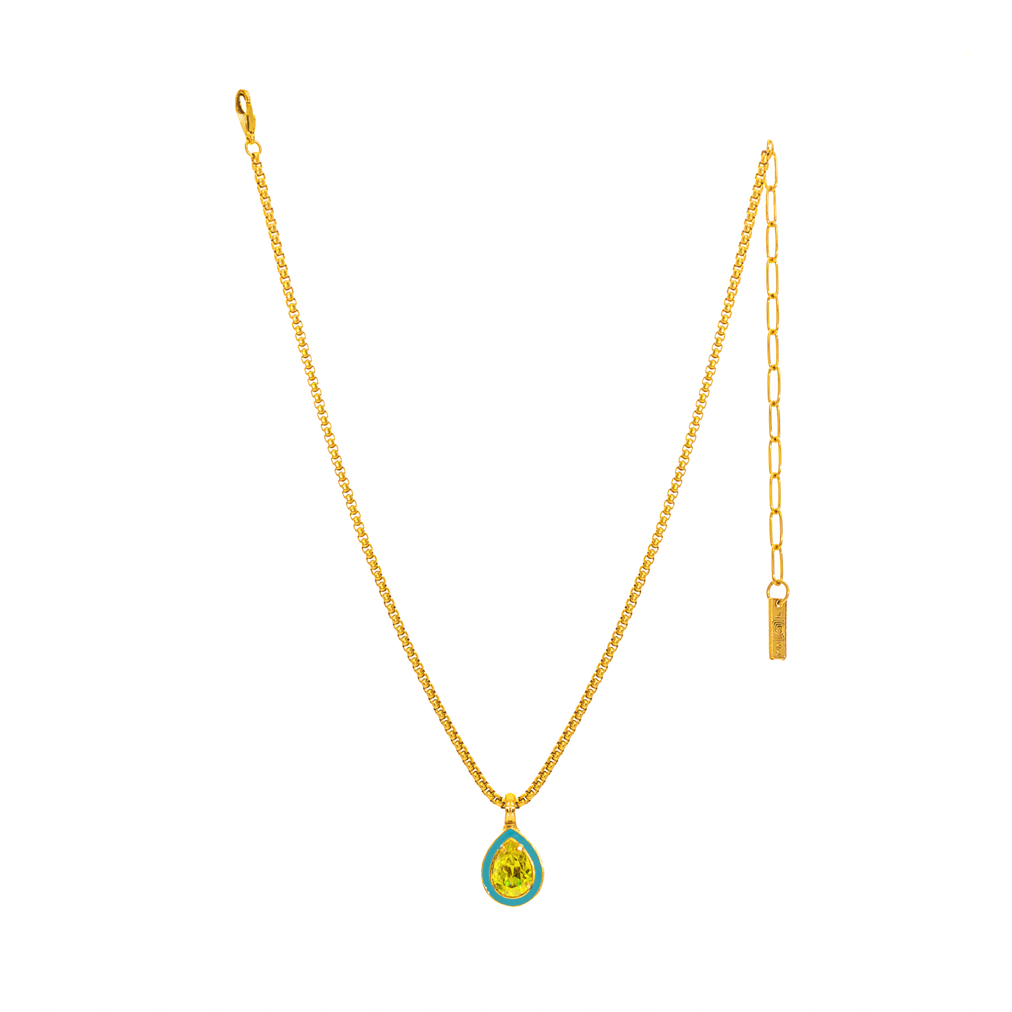 Dakota Pendant Necklace: Jean Blue
