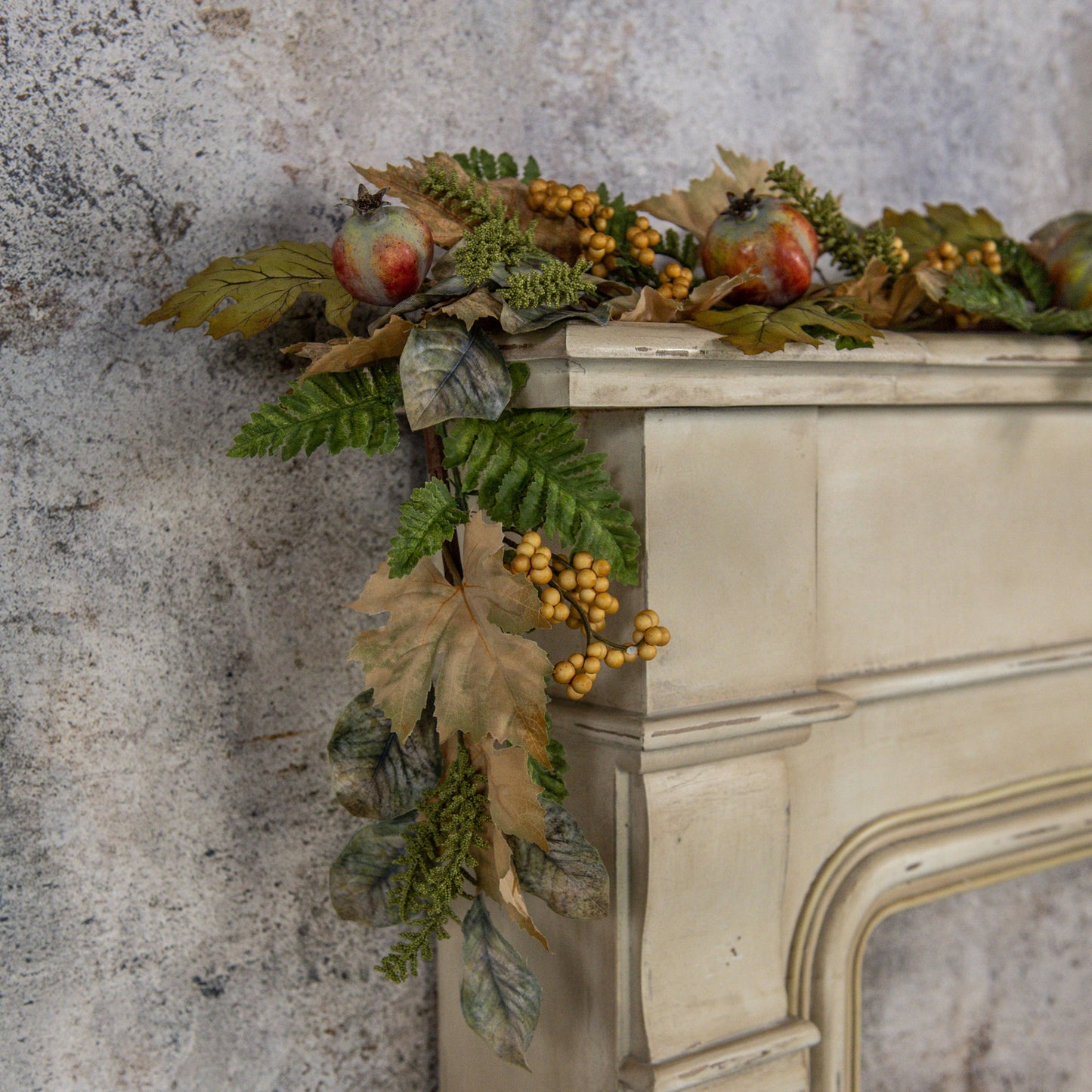 6' POMEGRANATE & BEIGE BERRY GARLAND