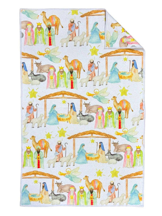 Hallelujah: Double-Sided Hand Towel: White / 17x27 in / Hand Towel