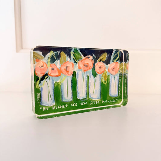 Lamentations 3:22-23 Acrylic Scripture Block