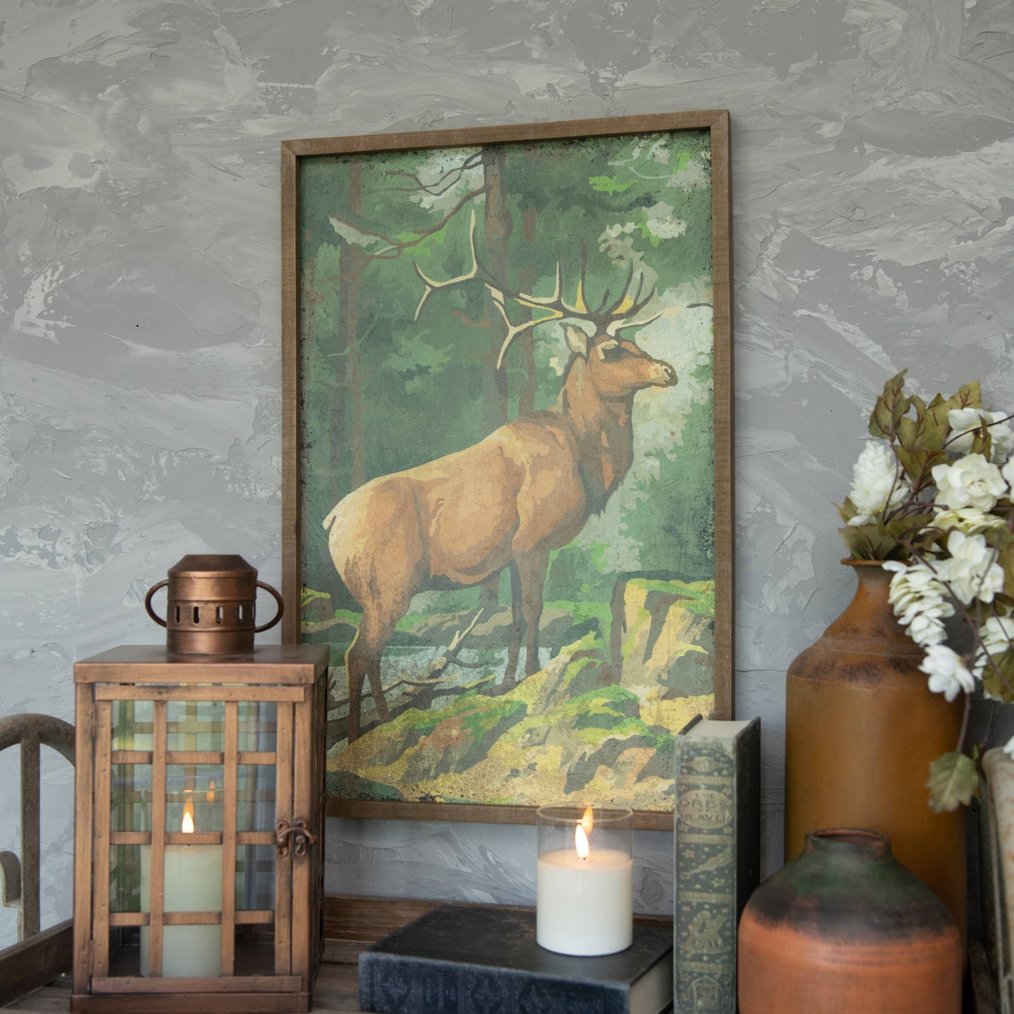 24" BUCK IN THE WOODS PAINT BY NUMBER PRINT