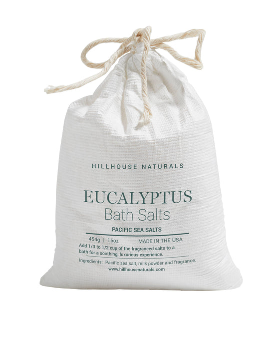 Eucalyptus Bath Salts In Drawstring Bag 16oz. Ctn. 6