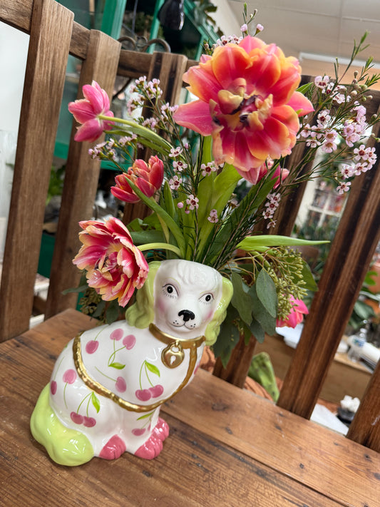 Chinoiserie Style Sitting Puppy