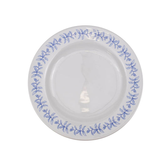 Aldridge Garden Plate   White/Blue  8''