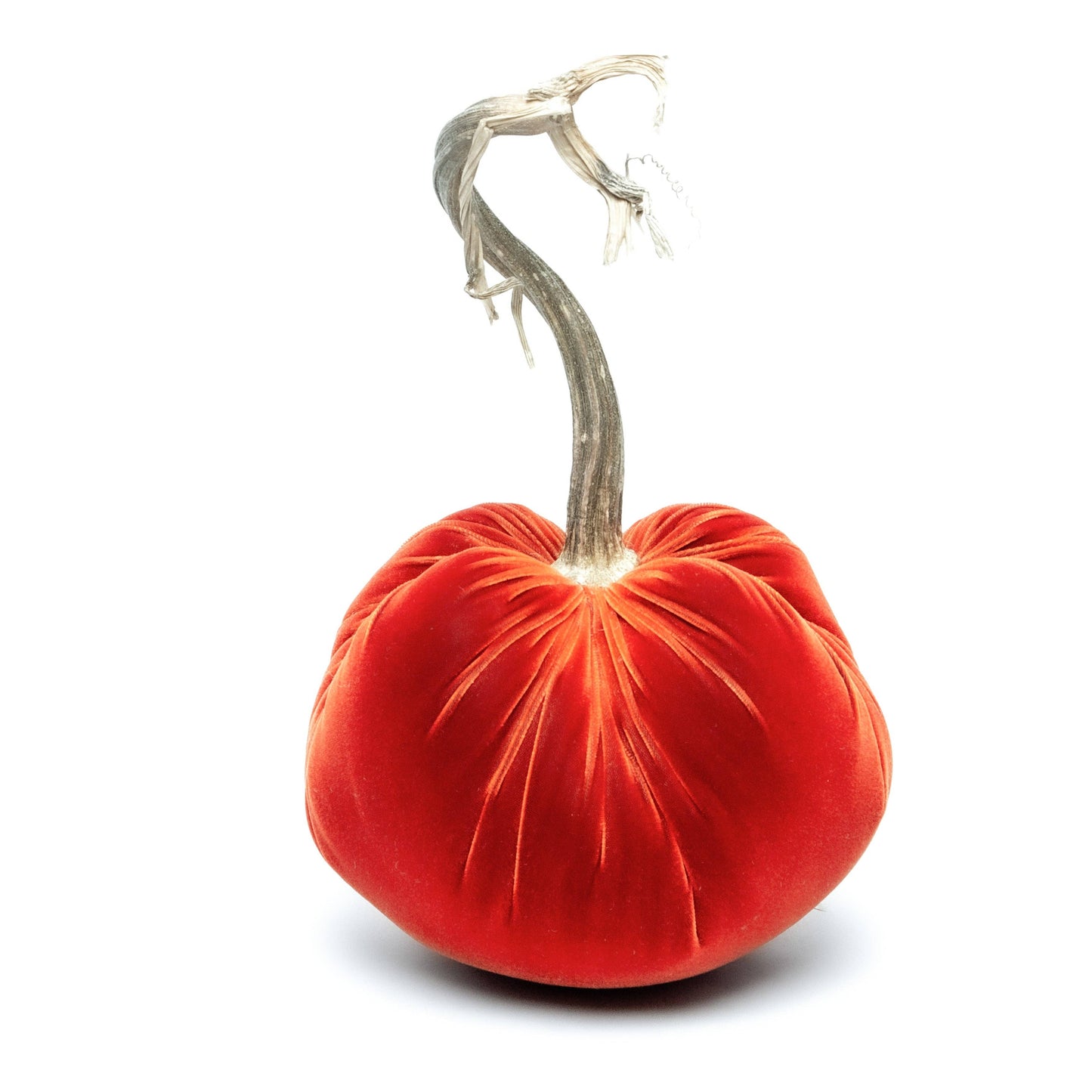 Apricot Silk Velvet Pumpkin: 3"