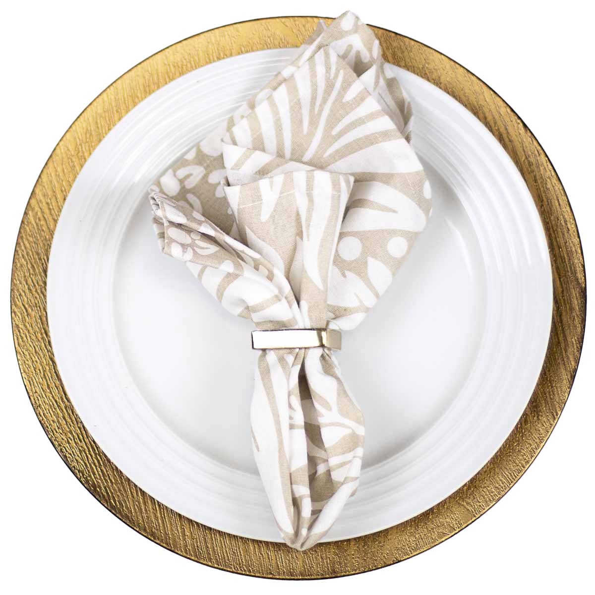 Dutton Napkin   Oat/Soft White   18x18