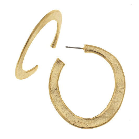 Gold Earrings Approximately 1.5 in diameter