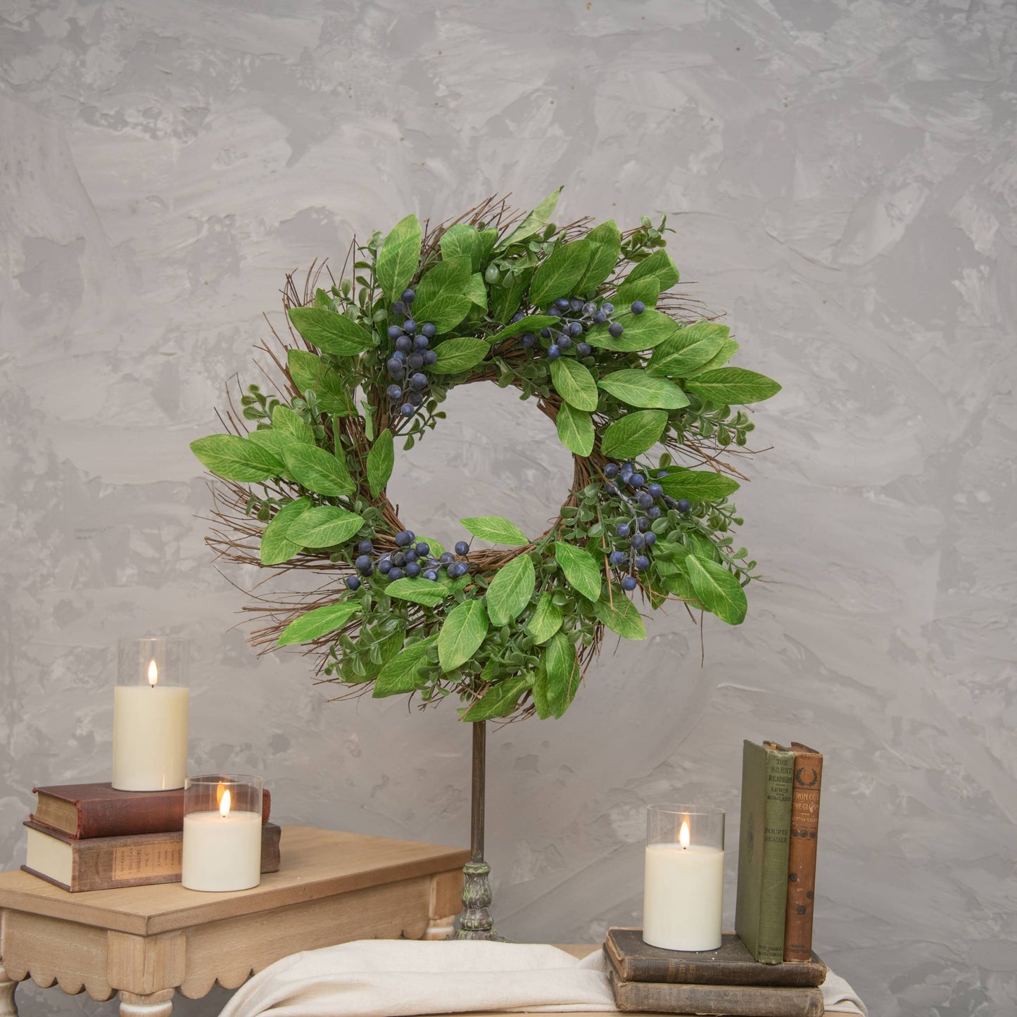 24" LOWBUSH BLUEBERRY WREATH