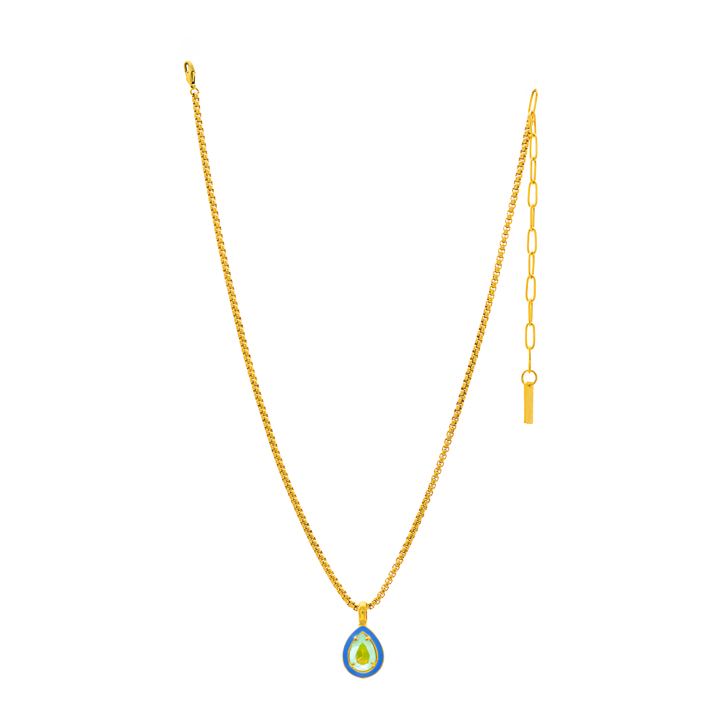 Dakota Pendant Necklace: Jean Blue