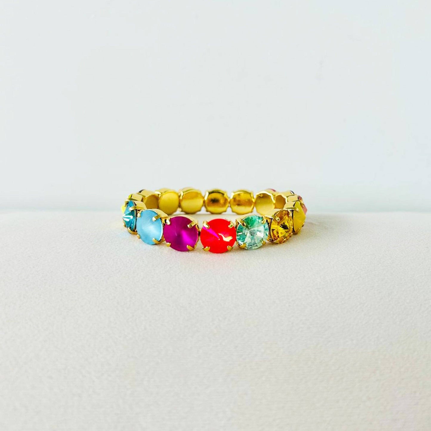 Croatia Stretch Bracelet in Mixes: Watermelon / Medium