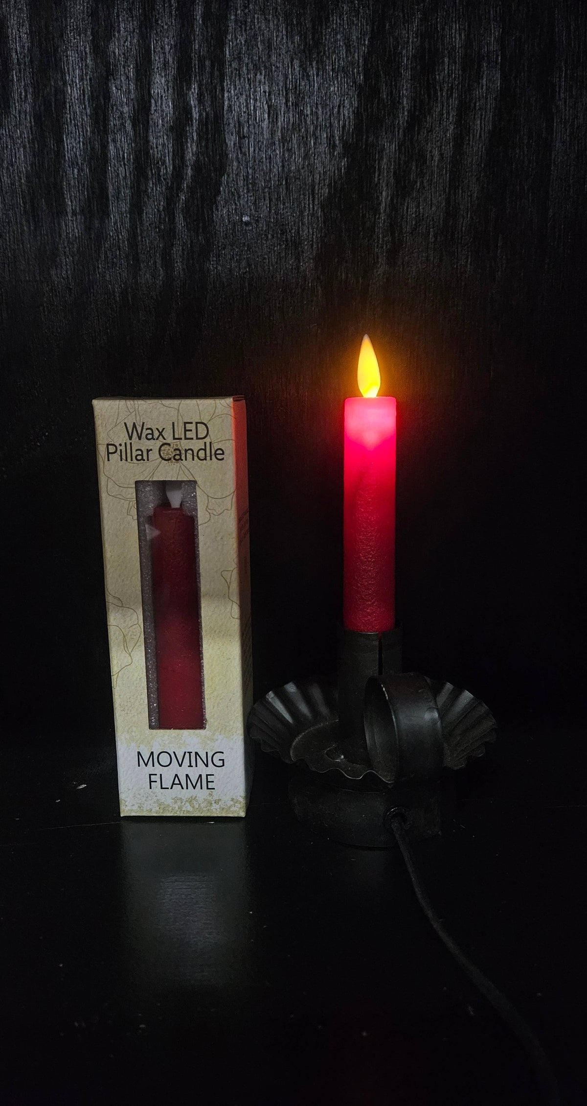 Wholesale Home Decor - Electric Moving Flame LED Candle 5.5in: Cream