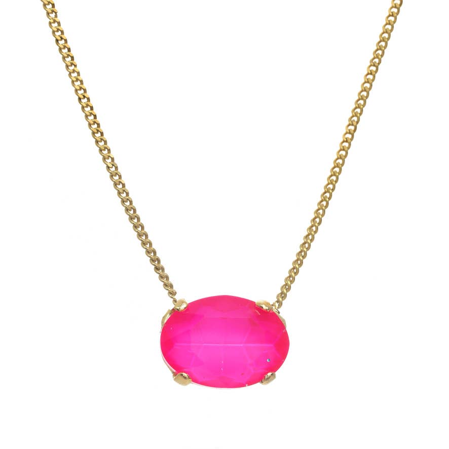 Iza Necklace: Electric Pink