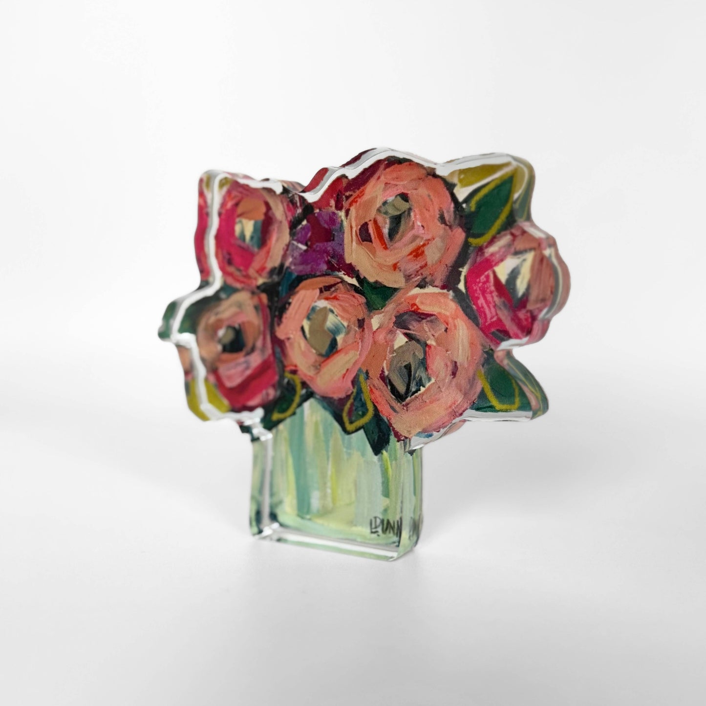 Blush and Blue Acrylic Floral: Bitty