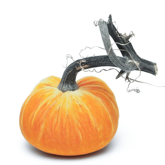 Carrot Silk Velvet Pumpkin: 3"