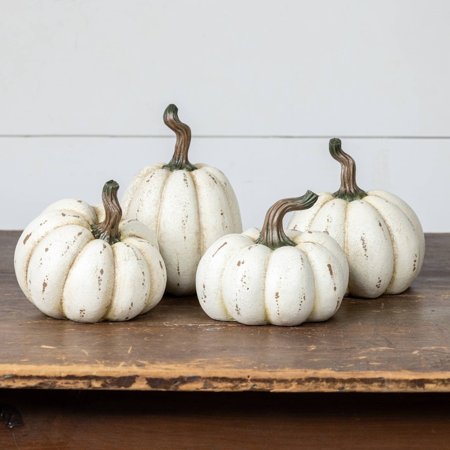 5.25" CREAM RESIN PUMPKIN