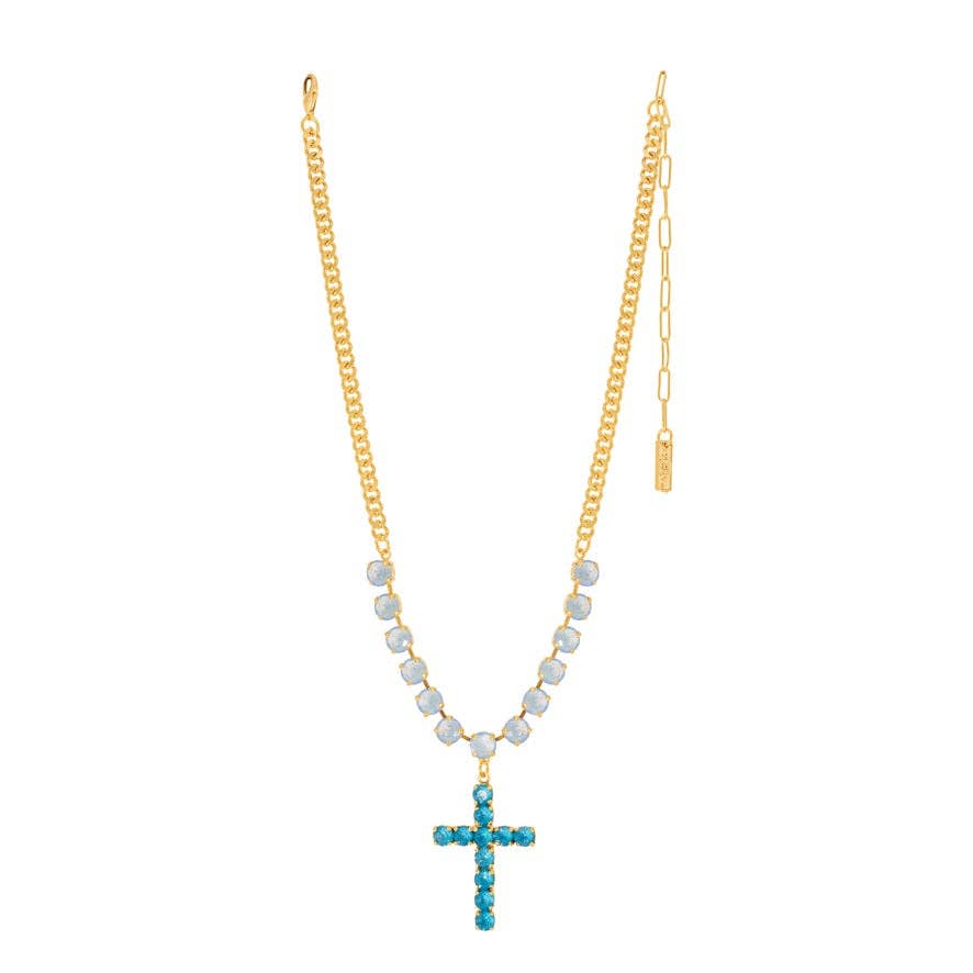 Mini Sofitella Necklace: Soft Mint Ignite Glacier Blue