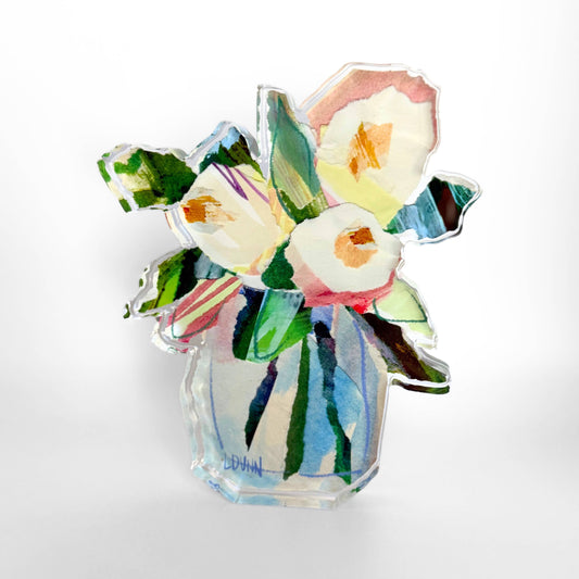 Garden Jar Floral Acrylic: Large
