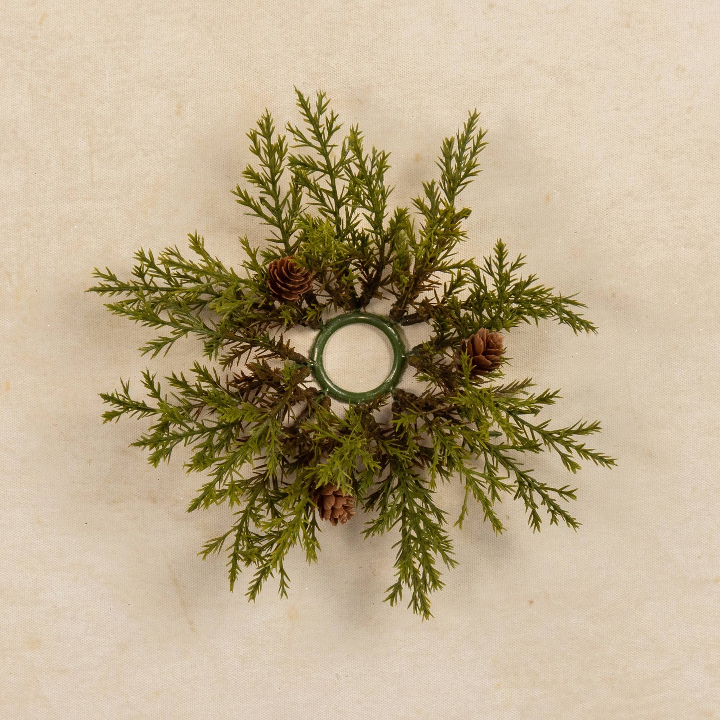 PRICKLY PINE TAPER CANDLE RING