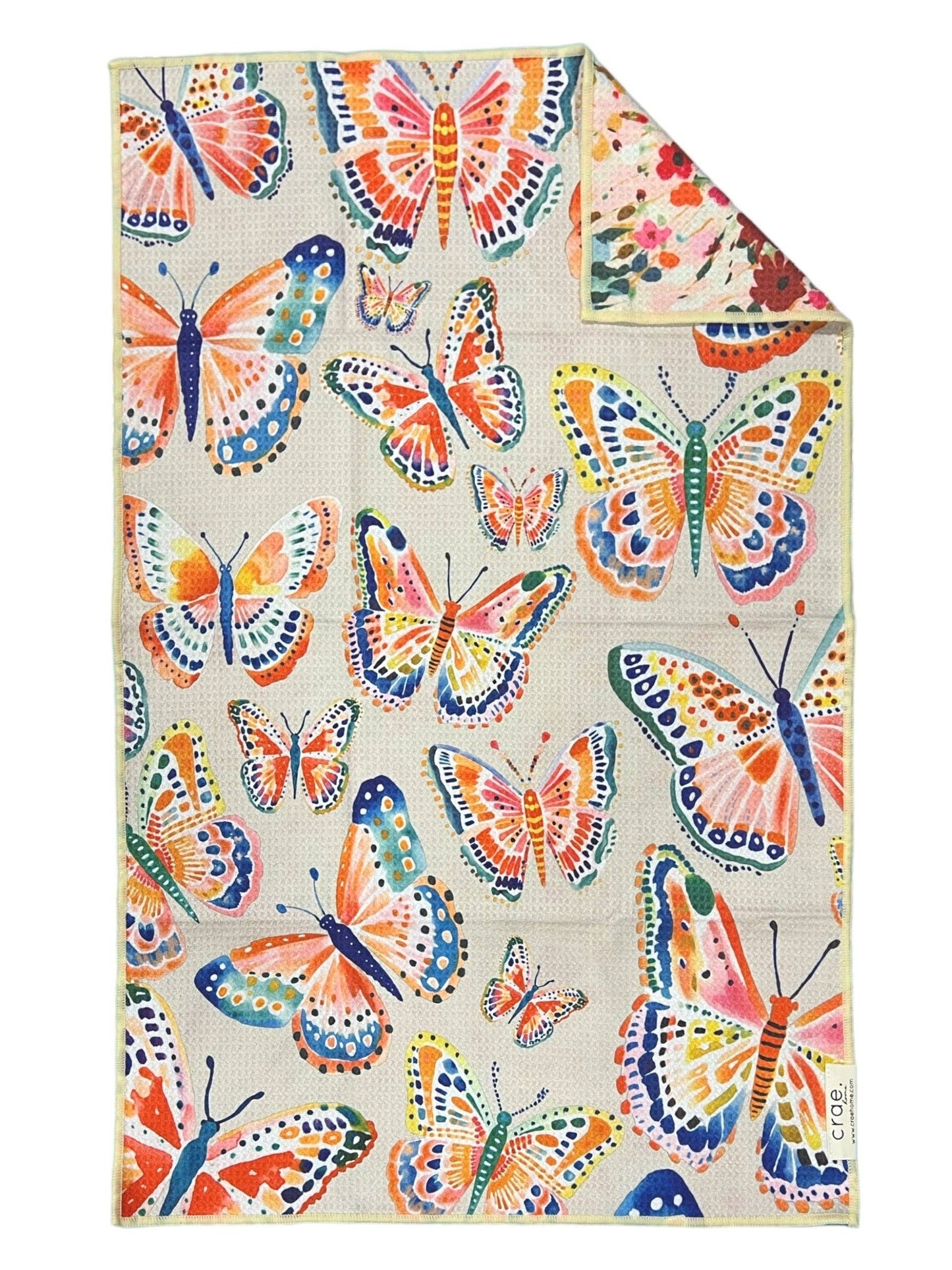 Floatie: Reversible Hand Towel: Cream/Pink / 19x29 in / Hand Towel
