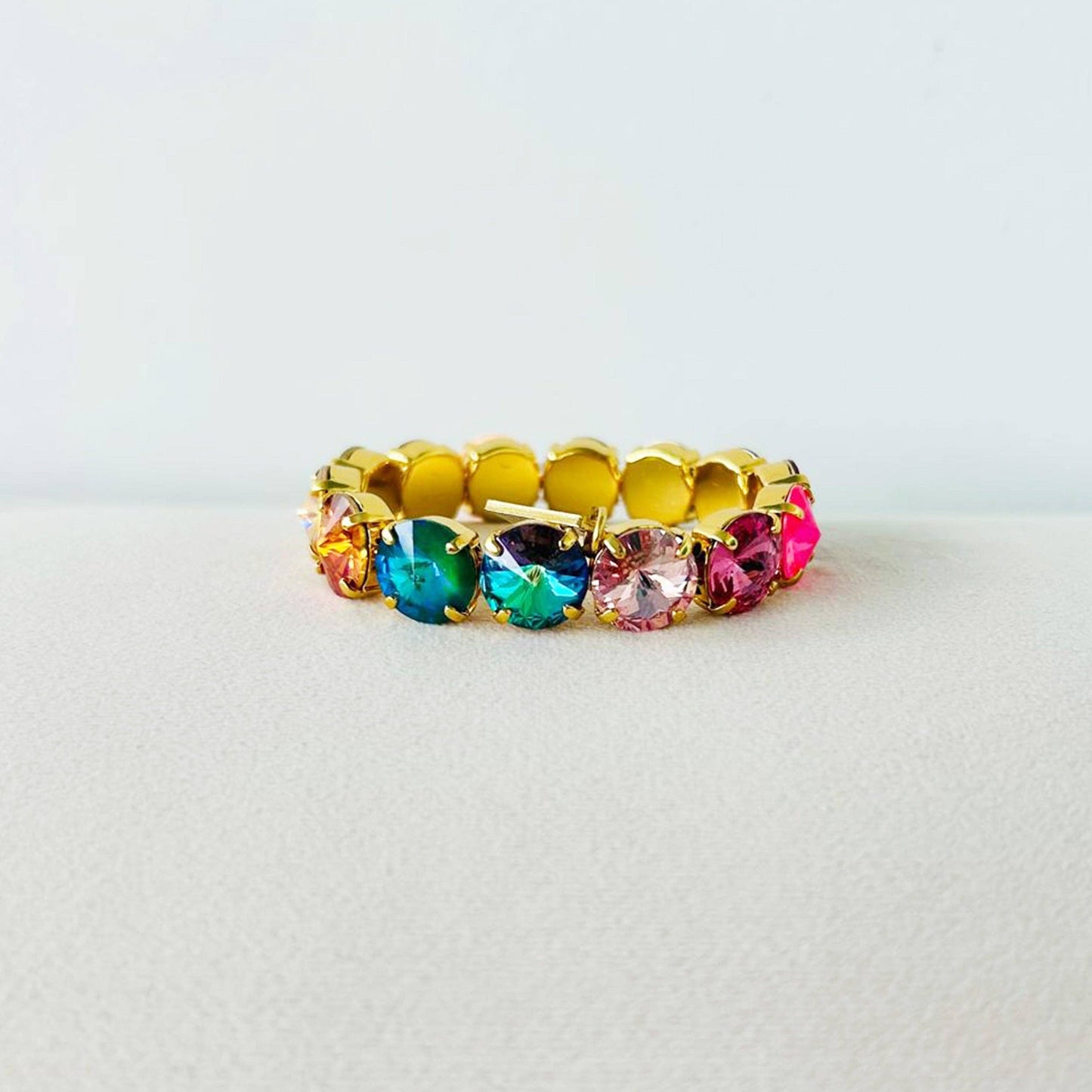 Croatia Stretch Bracelet in Mixes: Watermelon / Medium
