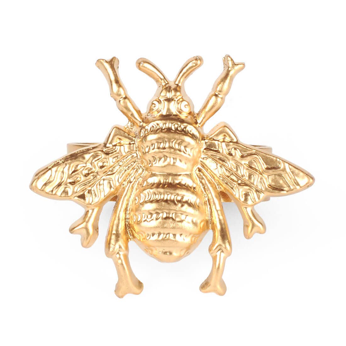 Bee Napkin Ring (4pk): Gold