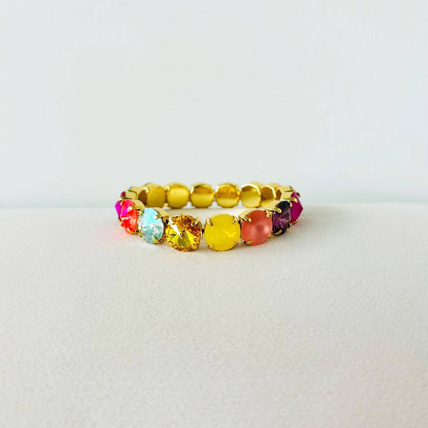 Croatia Stretch Bracelet in Mixes: Watermelon / Medium