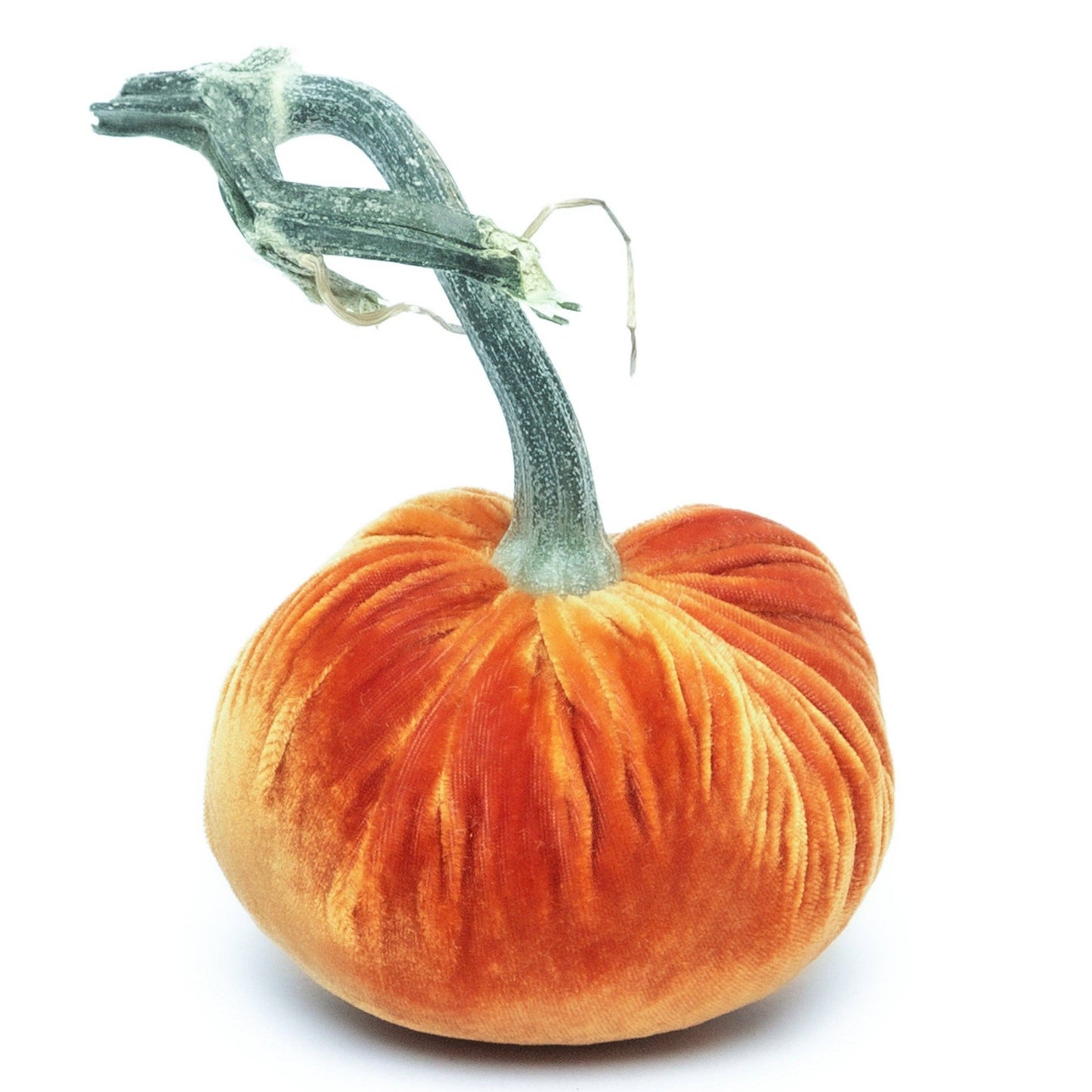 Persimmon Silk Velvet Pumpkin: 3"