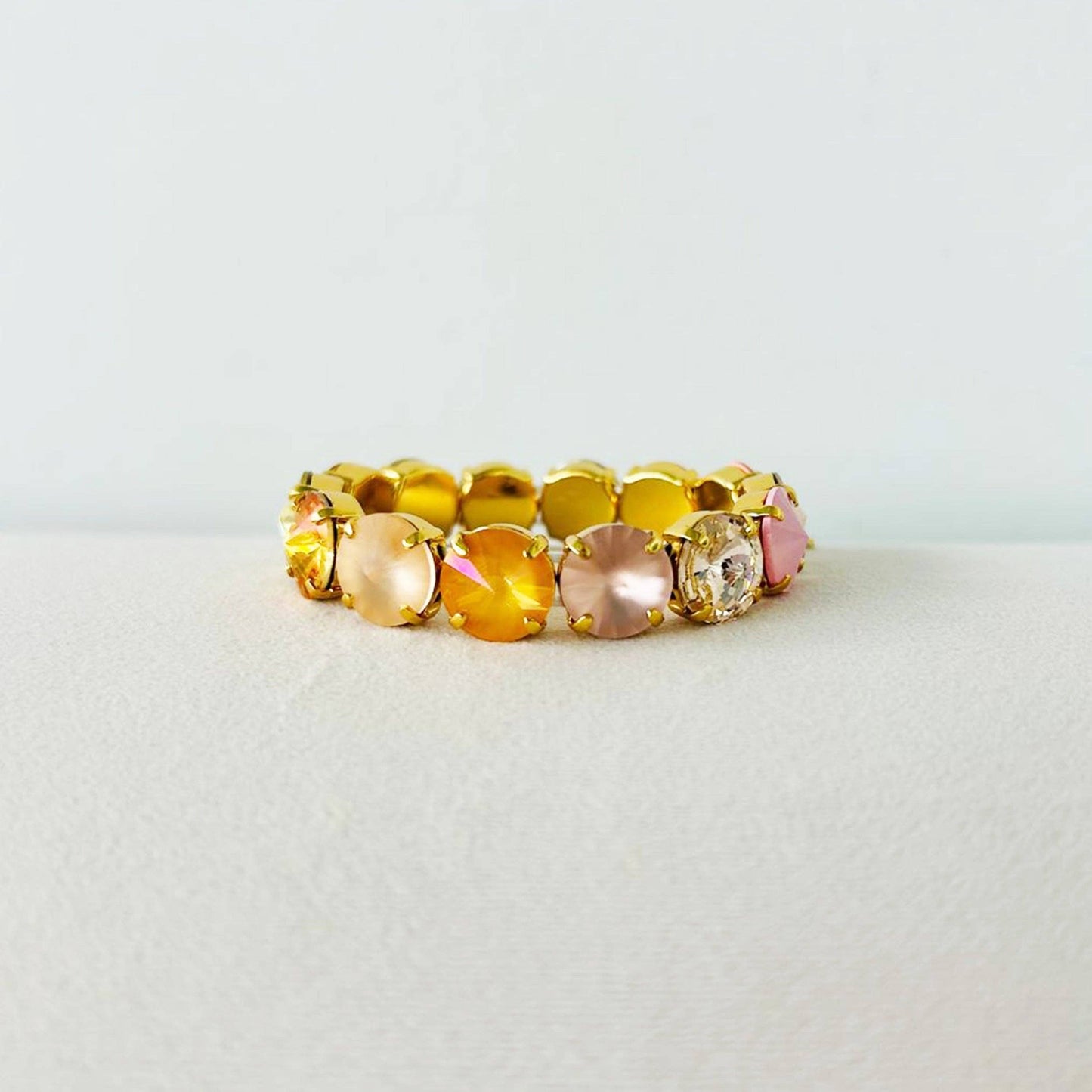 Croatia Stretch Bracelet in Mixes: Watermelon / Medium