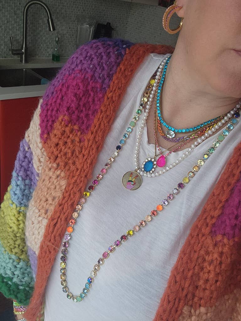 Iza Necklace: Electric Pink