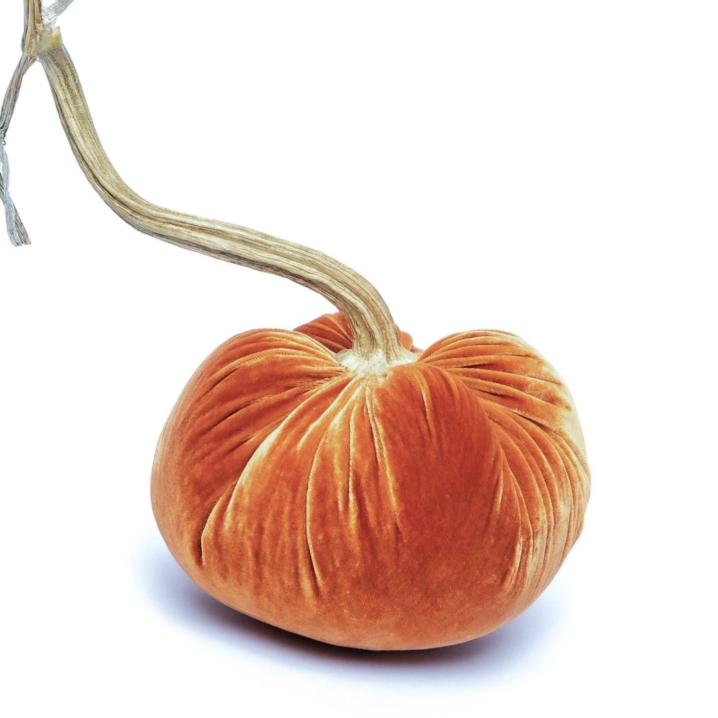 Persimmon Silk Velvet Pumpkin: 3"