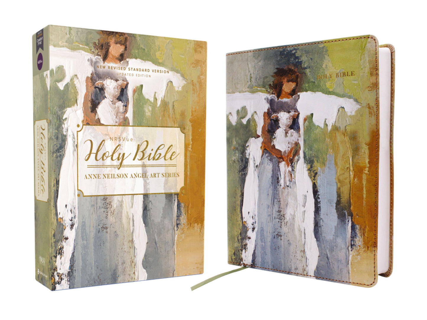 NRSVue Bible Anne Neilson Angel Art Leathersoft Multi-Color