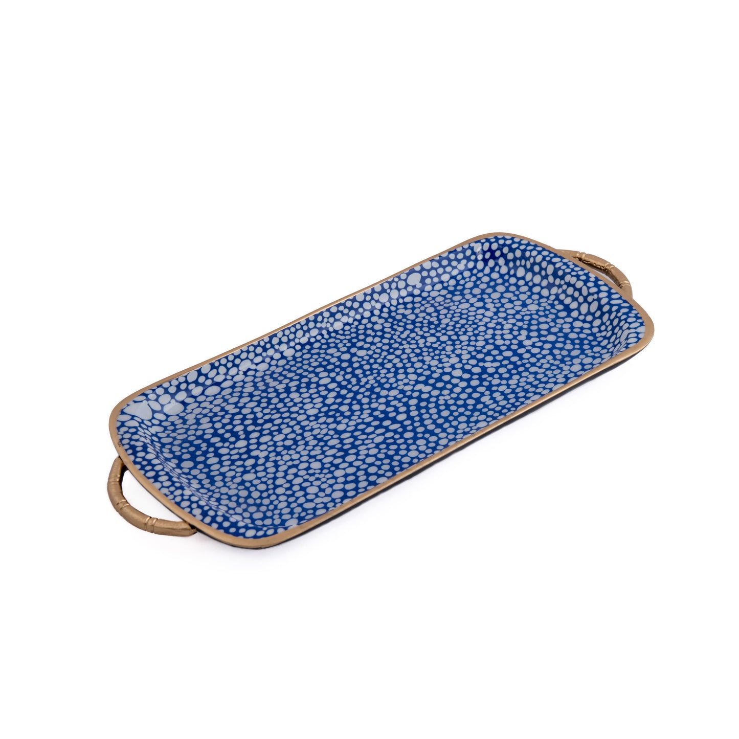 Shagreen Sasha Platter: Blue & White