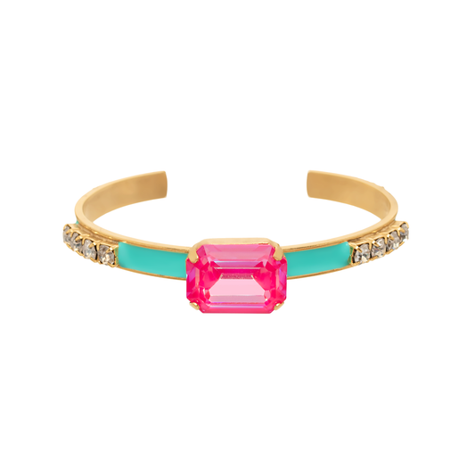 Briar Cuff in Turquoise / Ultra Fuchsia
