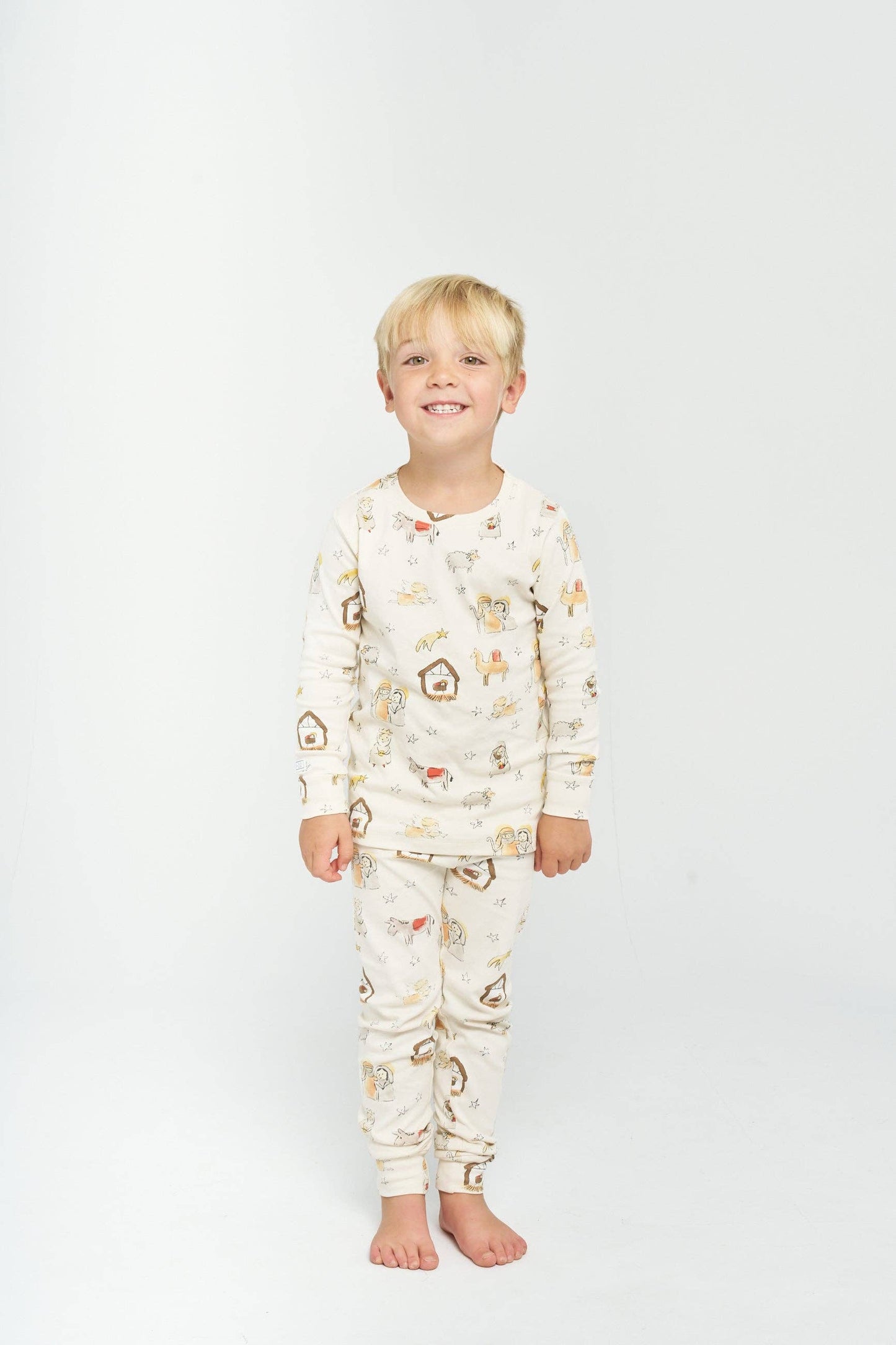 Away in a Manger PJ Long Sleeve Set Cotton